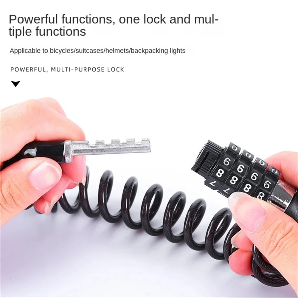 Bicycle Lock Steel Wire Chain Lock Mountain Bike Motorcycle Anti-theft