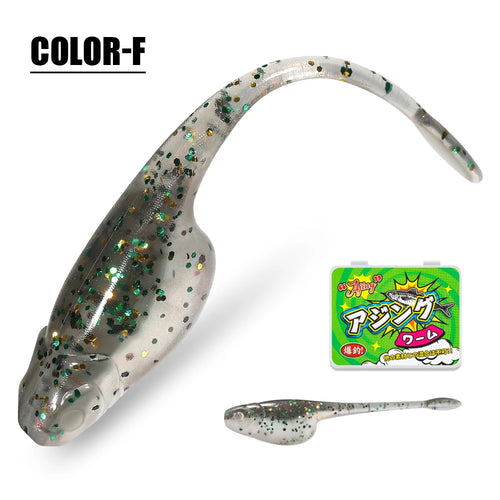 Rosewood Crappie Minnow Shad Soft Baits 5cm Ajing Worm Fishing Lure