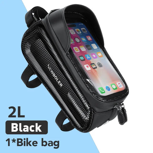 NEWBOLER Bicycle Bag Cycling Top Front Tube Frame Bag Waterproof 6.5