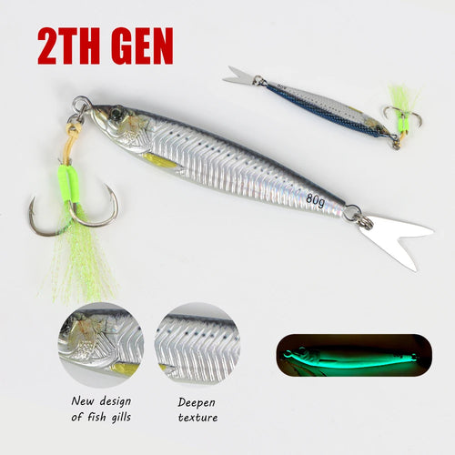 TOLU 2024 NEW 3D Printed Fast Sinking Metal Jig Lure 20g 30g 40g 60g