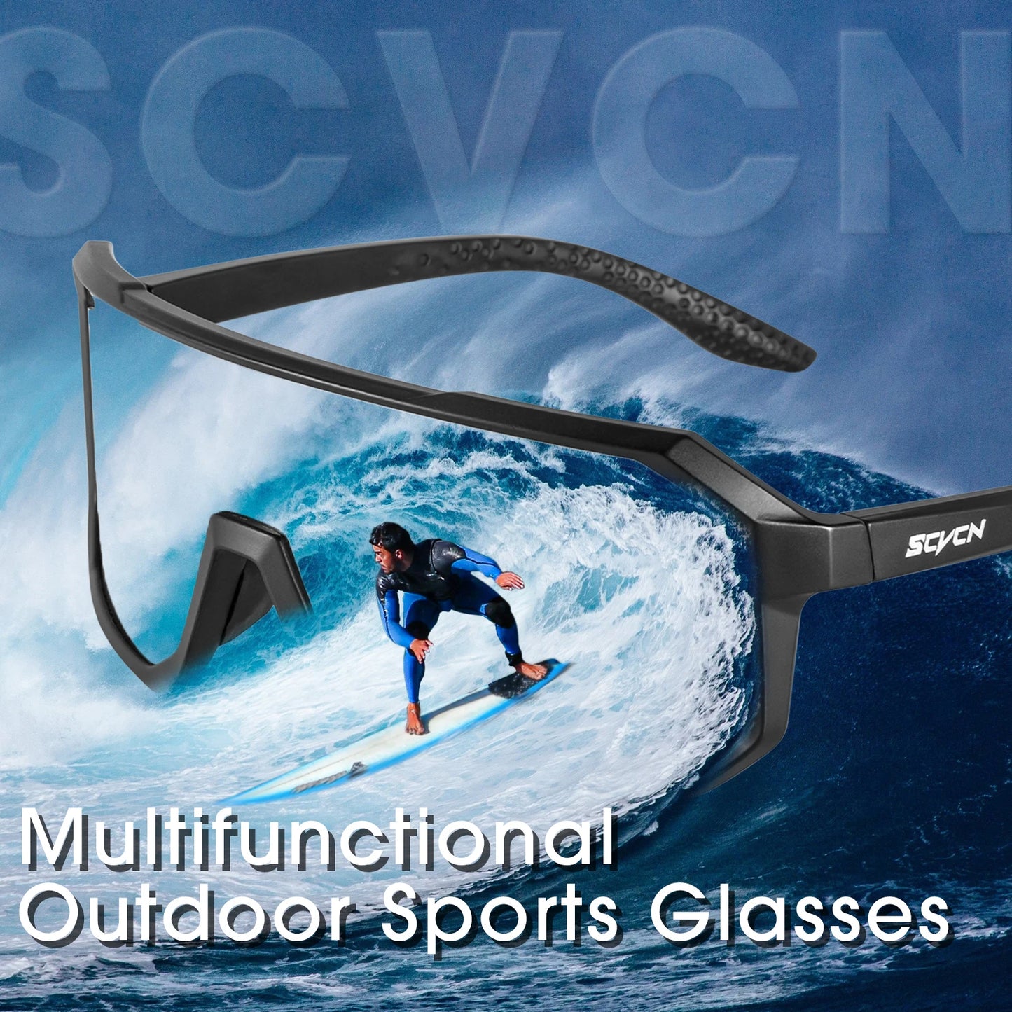 SCVCN Men bicycle Cycling Sunglasses Woman MTB road bike Driving