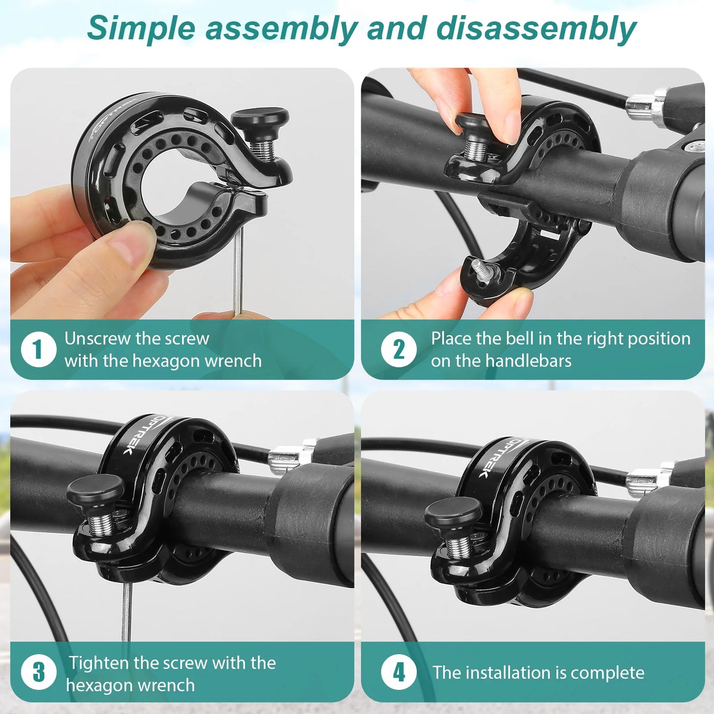 NEW Bicycle Bell Ring Stainless MTB Cycling Horn Bike Bell Handlebar