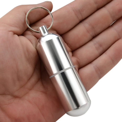 Waterproof Aluminum Alloy Pill Box Portable Medicine Case Capsule