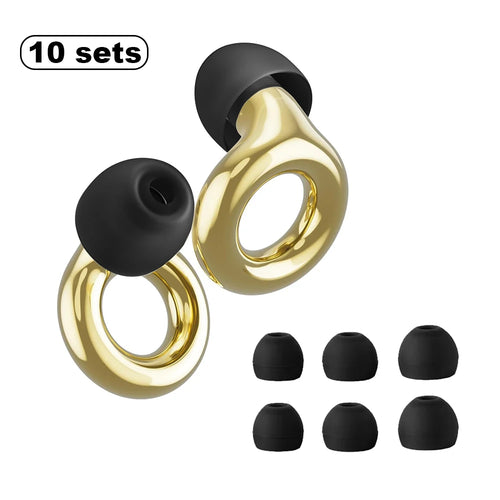 HUAK High-Fidelity Ear Plugs - 8 Ear Tips in XS/S/M/L - Reusable