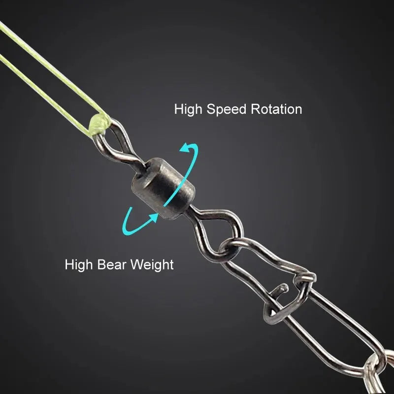 100PCS/Box  Fishing Connector Pin 4# 6# 8#10#12# Bearing Rolling