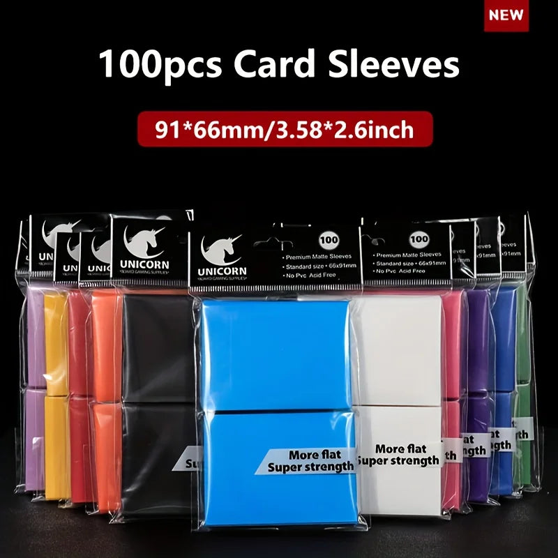 100Pcs/Set 66x91mm Matte Standard Size Card Sleeves TCG Trading Cards