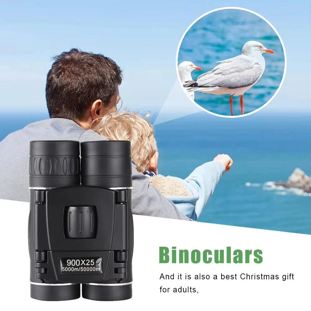 900x25 High-Powered Mini Binoculars Exceptional BAK4 Prism Waterproof