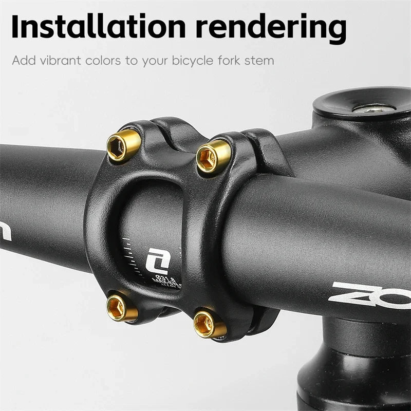 6pcs M5x18mm Bike Stem Screw Alloy Steel Hexagon Screw MTB Road