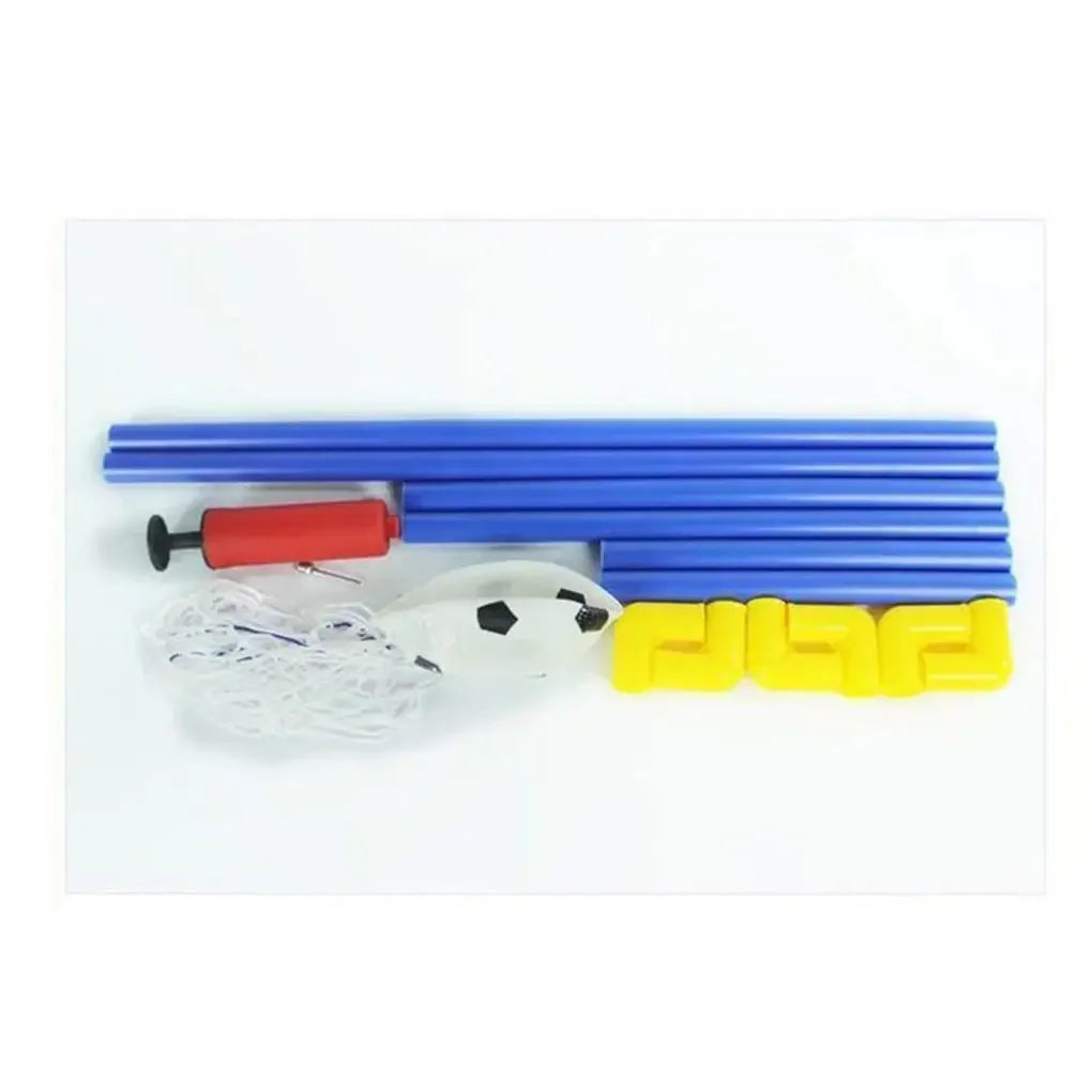 Folding Mini Football Soccer Ball Plastic Removable Goal Post Net Set