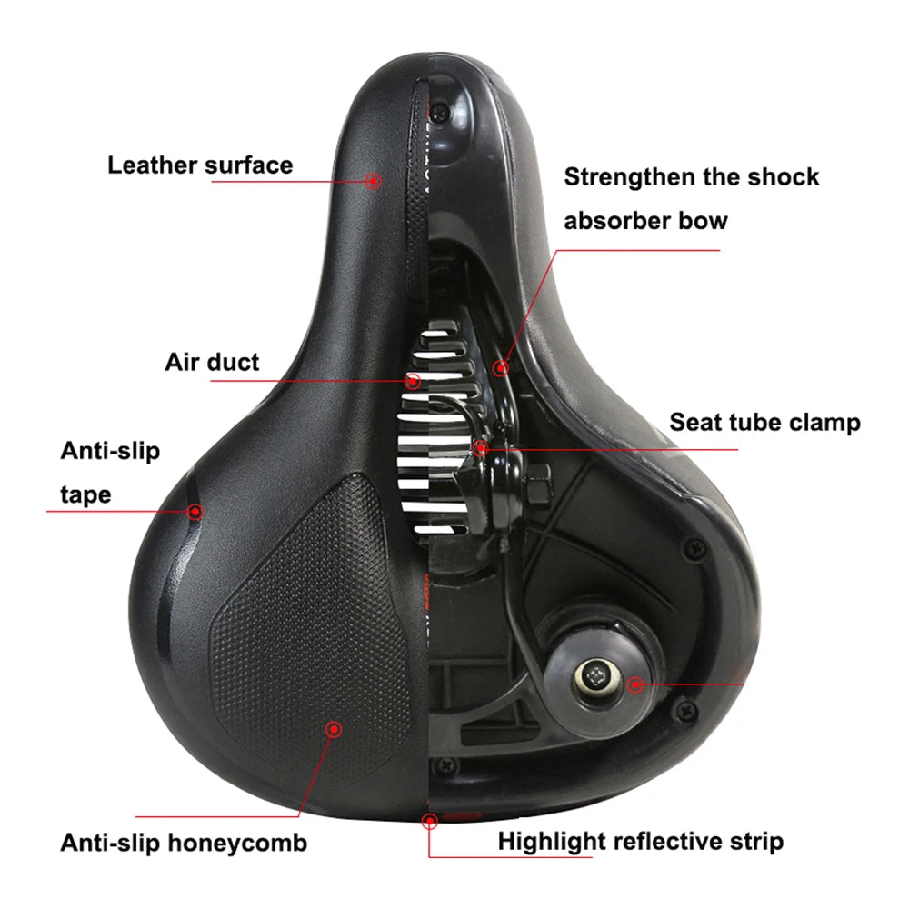 Hollow Breathable Bicycle Saddle Men Women MTB Road Bike Saddle Shock