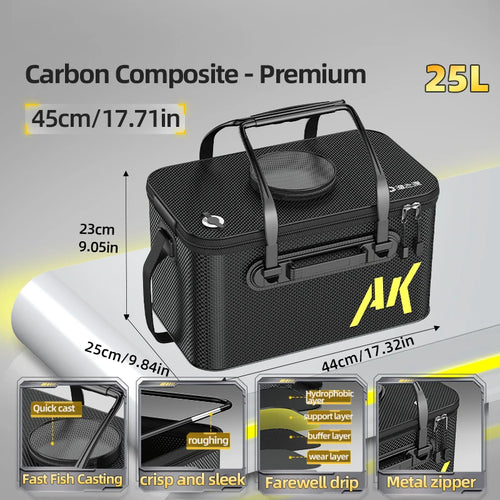 YUZHIYUAN Fishing Container Foldable Portable Live FIsh Bucket Large