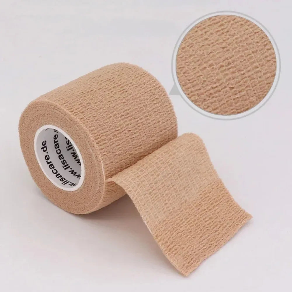 Beige Colorful Sport Self Adhesive Elastic Bandage Wrap Tape 4.8m