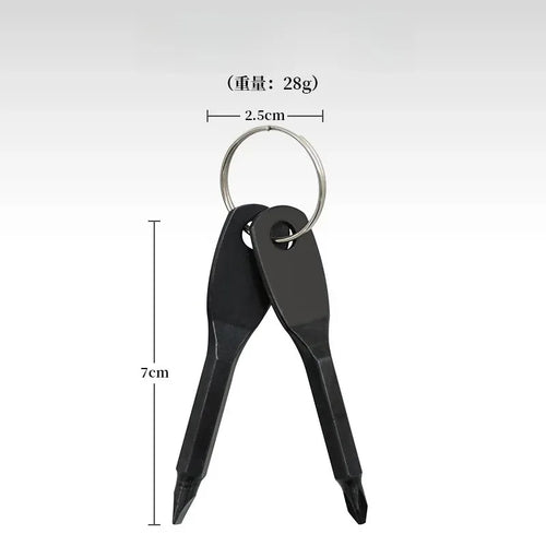 EDC Portable Screwdriver - Multifunctional Tool with Flat & Cross Tips