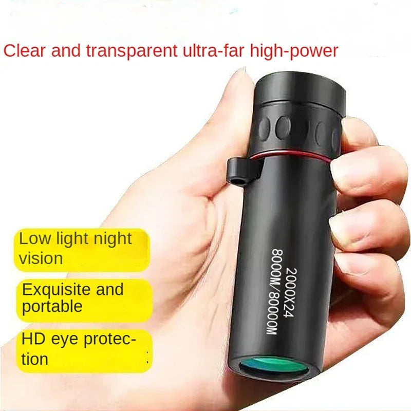 2000x24 HD Monocular Telescope Mini Portable Mobile Phone Telescope