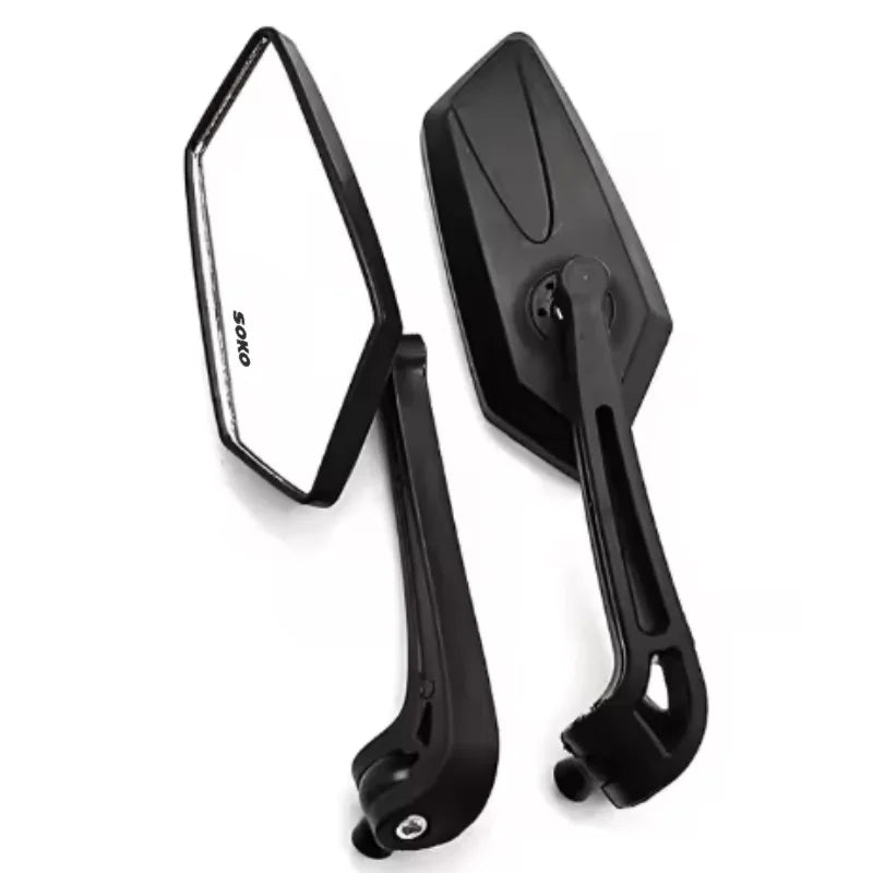 Universal Bike Handlebar Mirrors Motorcycle Rear View Mirror HD Wide