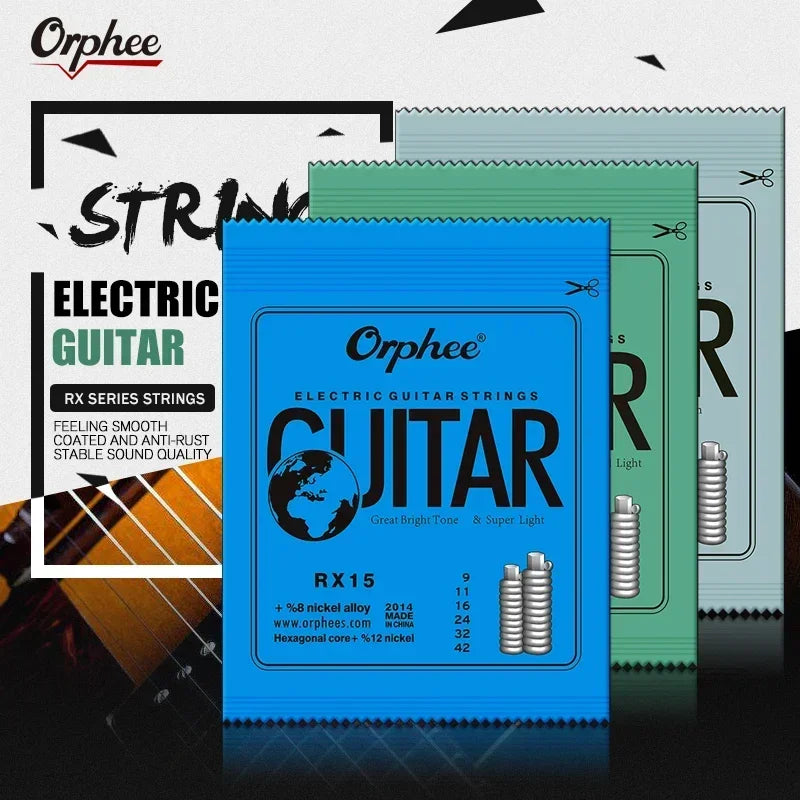 10/50 Set Orphee Electric Guitar Strings Set RX Series Hexagonal