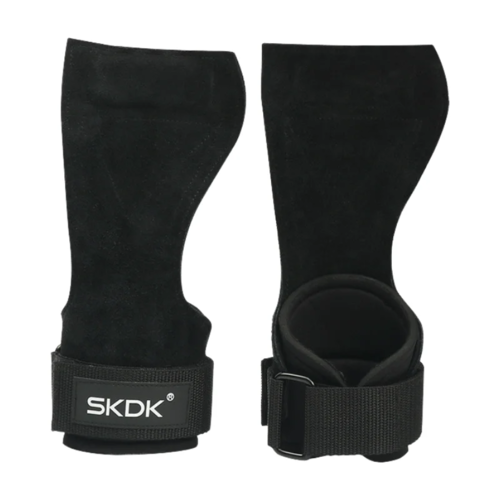 Cowhide Gym Gloves Grips Anti-Skid Weight Power Belt Lifting Pads