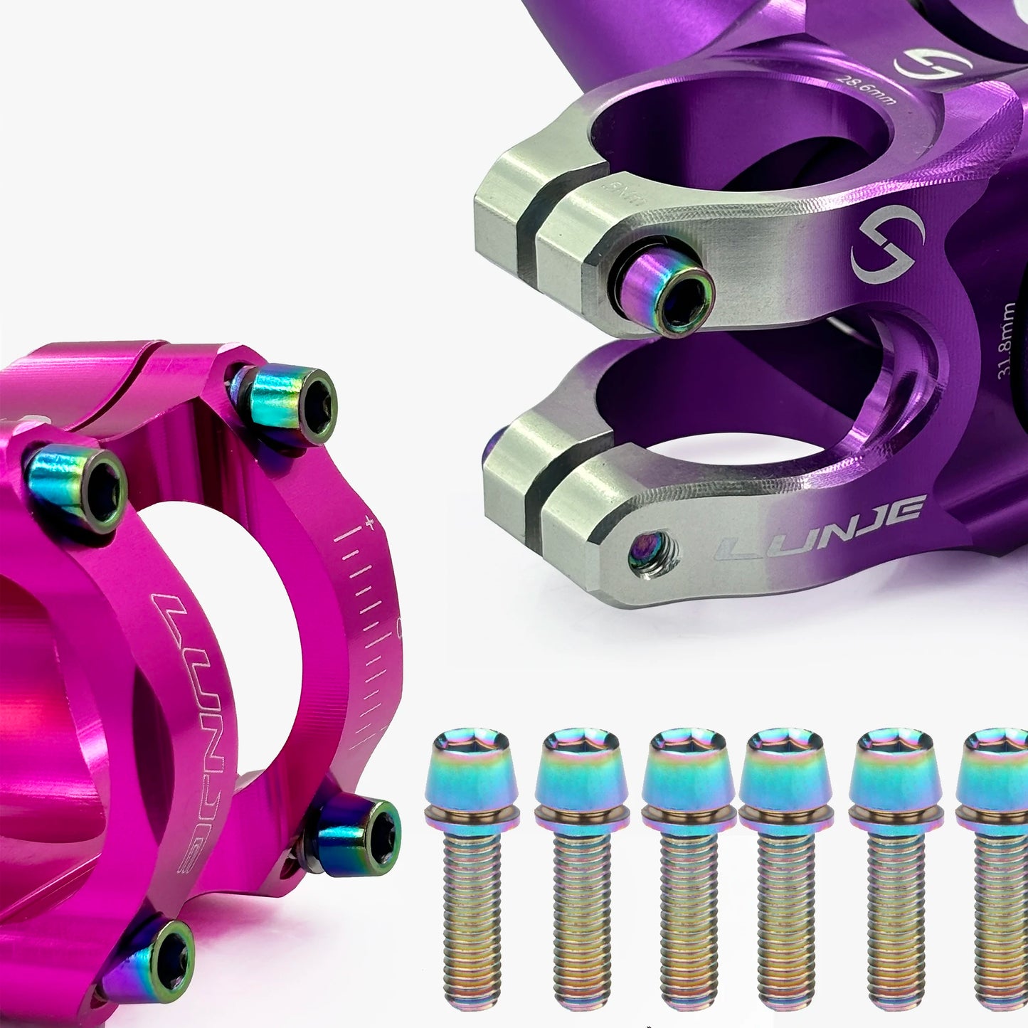 6PCS  Bike Stem M5 Alloy Steel Bolts, Bicycle Stem Bolts Screws,