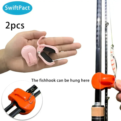 2pcs Quick-Attach Fishing Rod Clip - Tool-Free 1-Hand Holder for