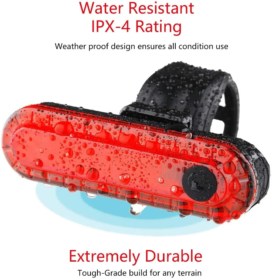 Rear Bike Tail Light USB Rechargeable Ultra Bright Taillights Fit On