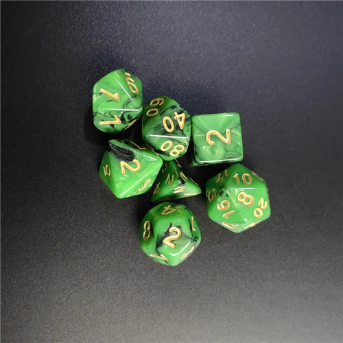 7PCS 1 Set 8 Colors Galaxy Style DND Dice Set D4 D6 D8 D10 D12 D20