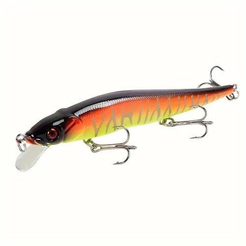 1pc 4.53inch/0.49oz Plastic Simulation Lure, Minnow Hard Bait With 3