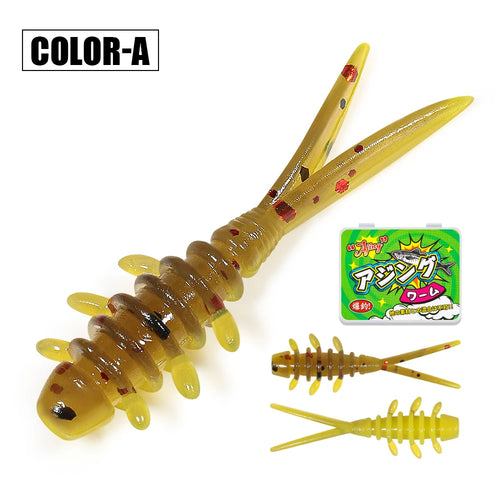 Rosewood 25mm Micro Worm Soft Fishing Lure TPR Floating Silicone