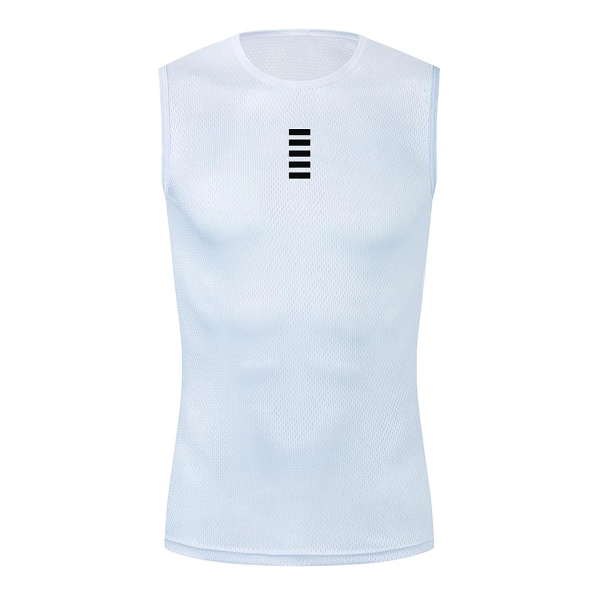 Reflective Cycling Base Layers White Cycling Undershirt Quick Dry Vest