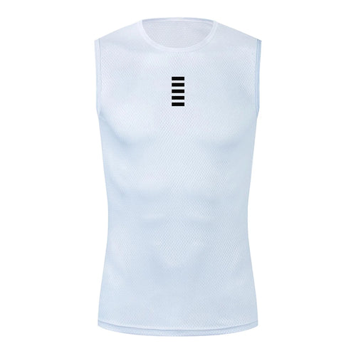 Reflective Cycling Base Layers White Cycling Undershirt Quick Dry Vest