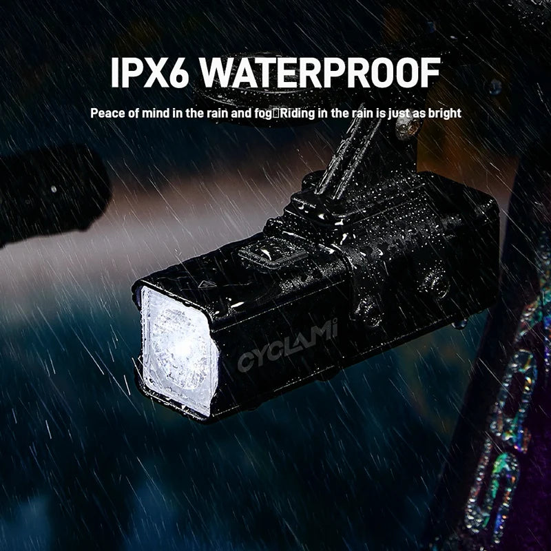 CYCLAMI 1000LM Bike Light Front Lamp Type-C Rechargeable LED 21700