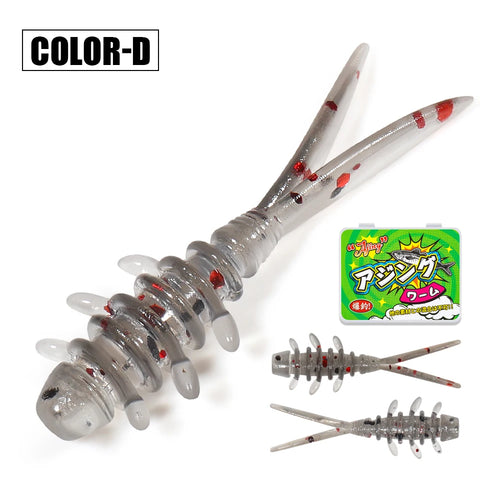 Rosewood 25mm Micro Worm Soft Fishing Lure TPR Floating Silicone