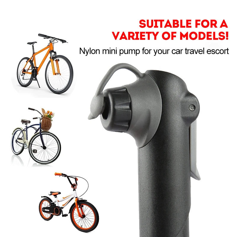 Portable Bicycle Pump Mini Hand Pump Bike Tire Fill Inflator Air