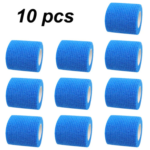 10 pcs Colorful Sports Self Adhesive Elastic Bandage Wrap Tape For