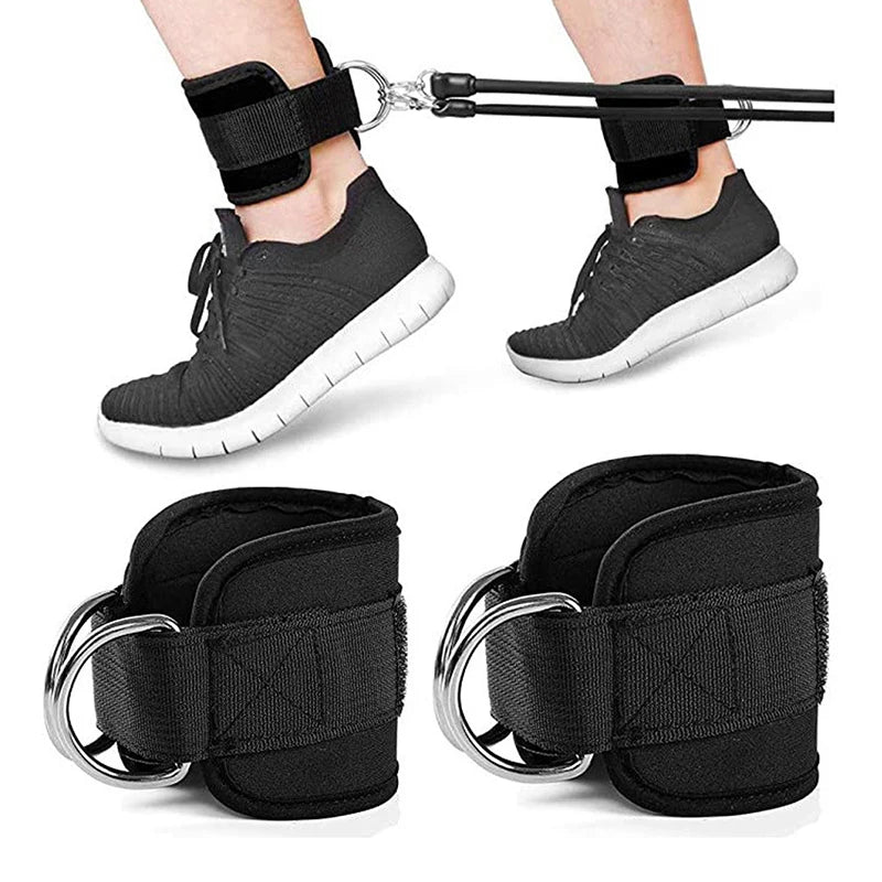 2PCS Ankle Straps Cable Double D-Ring Ankle Cuffs For Gym Workouts
