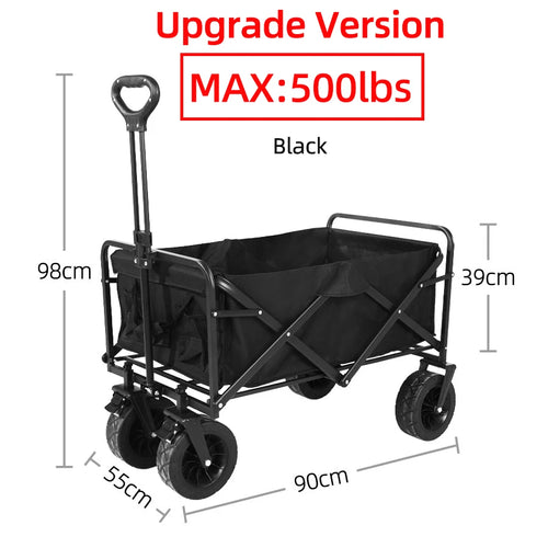 Large Weight Capacity Heavy Duty Cart Collapsible Folding Beach Wagon