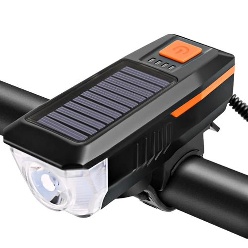 Solar Bicycle Light USB Rechargeable Power Display MTB Mountain Road