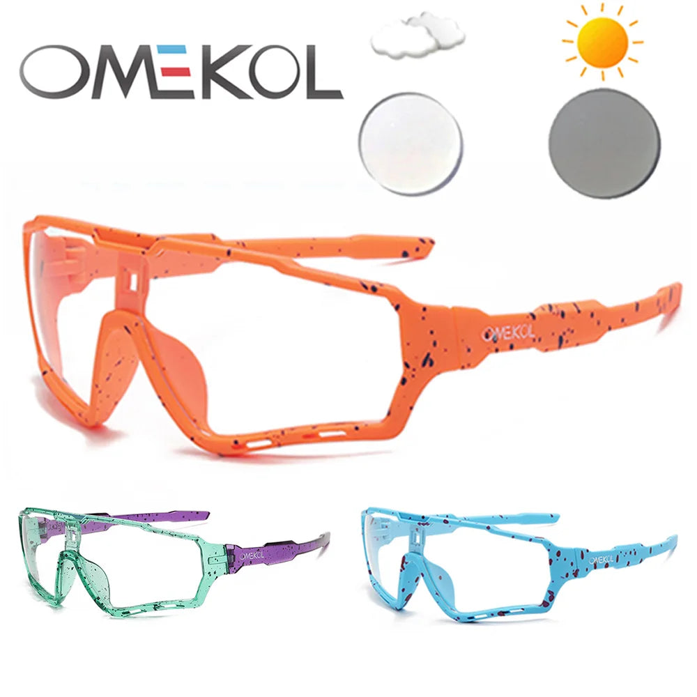 Brand New Men Women Mtb Photochromic Bicycle Eyewear Bike Baseball Sun