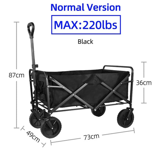 Large Weight Capacity Heavy Duty Cart Collapsible Folding Beach Wagon