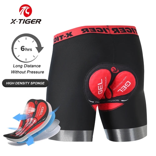 X-TIGER Men's Cycling Underwear Shorts 5D Padded Sports Riding Bike