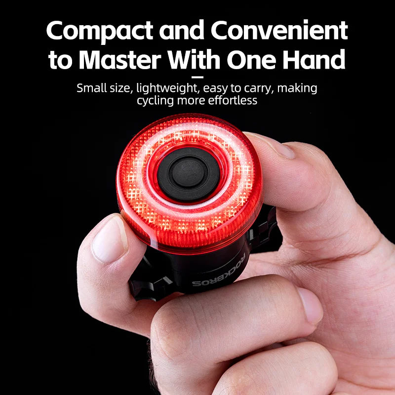 ROCKBROS Smart Bike Tail Light Bicycle Rear Lights IPX6 Waterproof