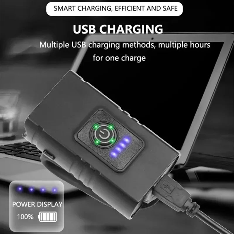 Waterproof LED Bicycle Headlight T6 10W 1200LM 6 Modes USB