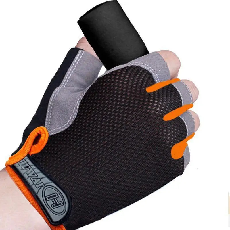 Half Finger Outdoor Cycling Anti Slip Anti Sweat Men Women Half Finger