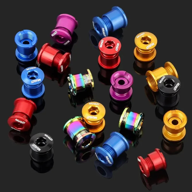MUQZI 4/5PCS Chainring Bolts Single Double Chainring Screws Mountain