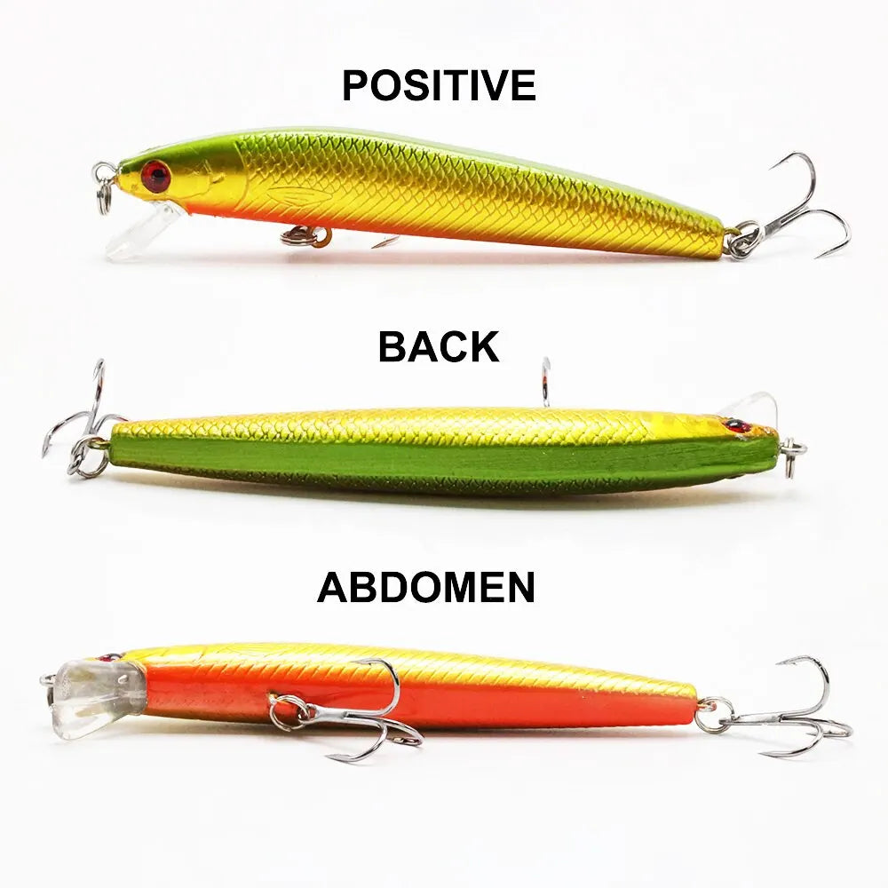 10 Pcs Fishing Lure Set Mini Fishing Hard Bait Minnow Floating Swing