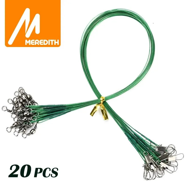 MEREDITH Anti Bite Steel Fishing Line 15cm-25cm Steel Wire Leader With