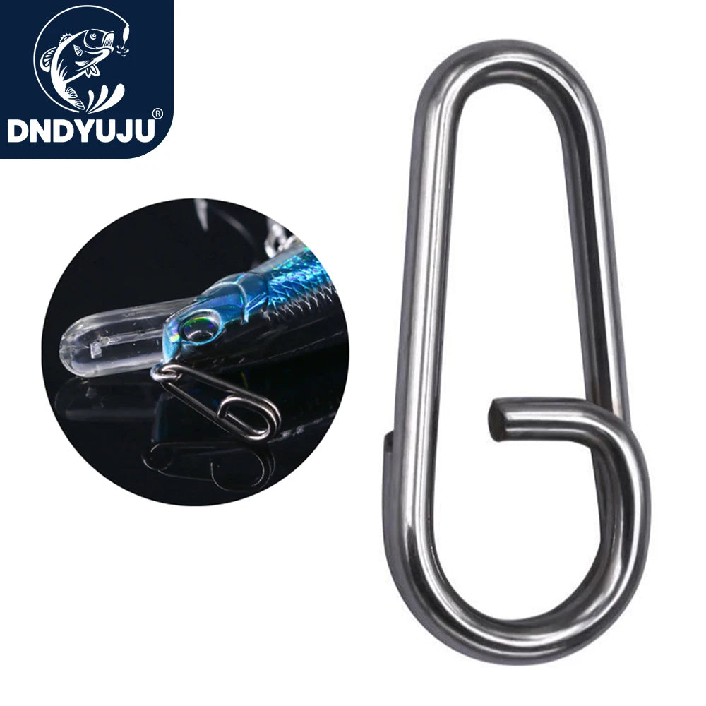 DNDYUJU 20-100pcs Stainless Steel Bent Dead Oval Split Rings Loop Lure