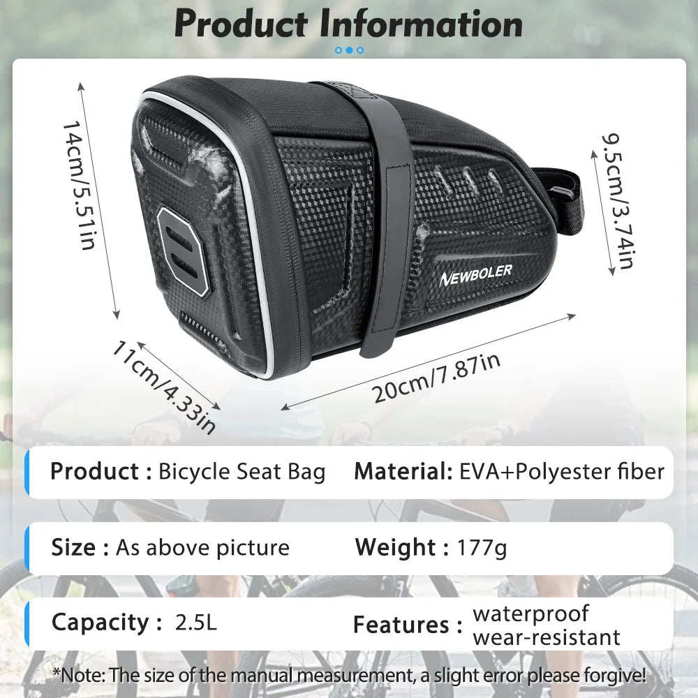 2025 NEW Waterproof Bicycle Saddle Bag MTB Road Bike Saddlebags