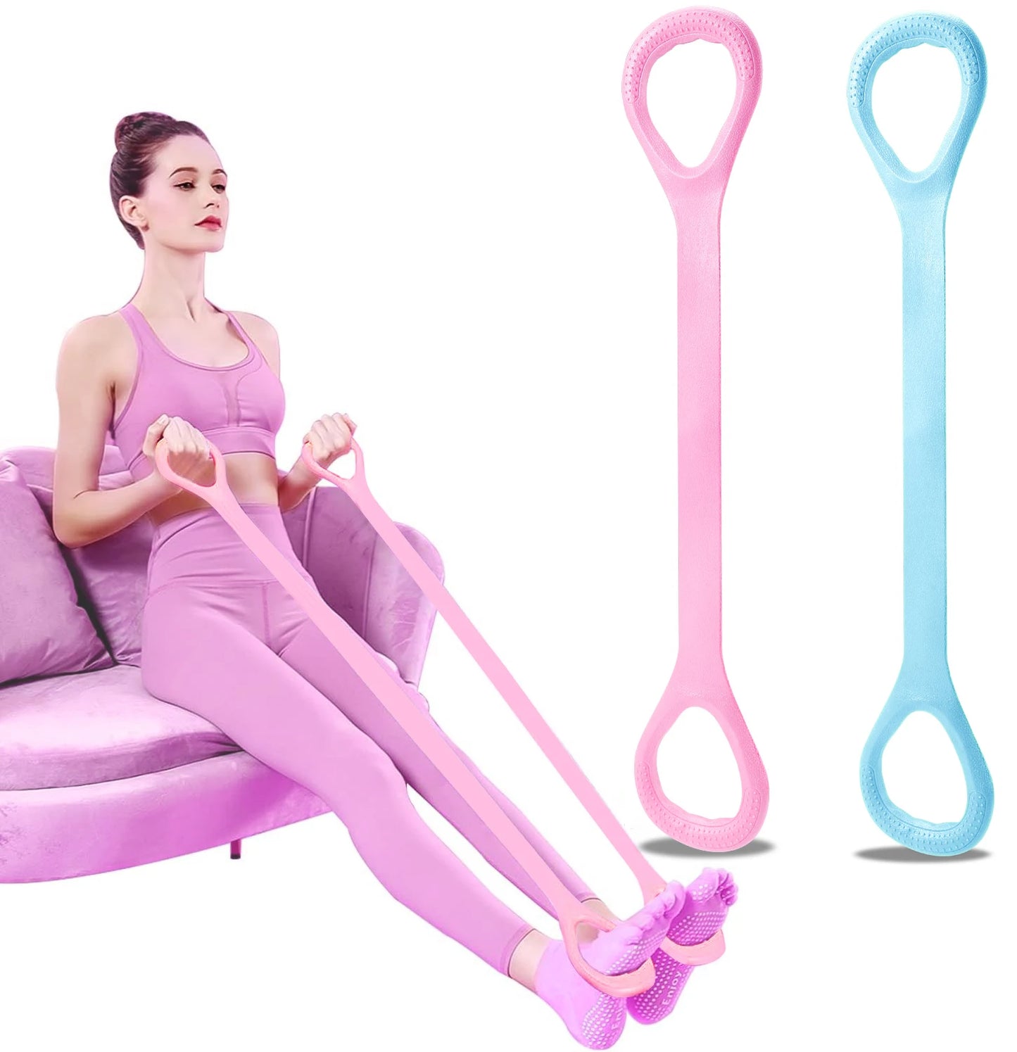 8 Fitness Workout Resistance Band Arm Back Shoulder Exercise Elastic