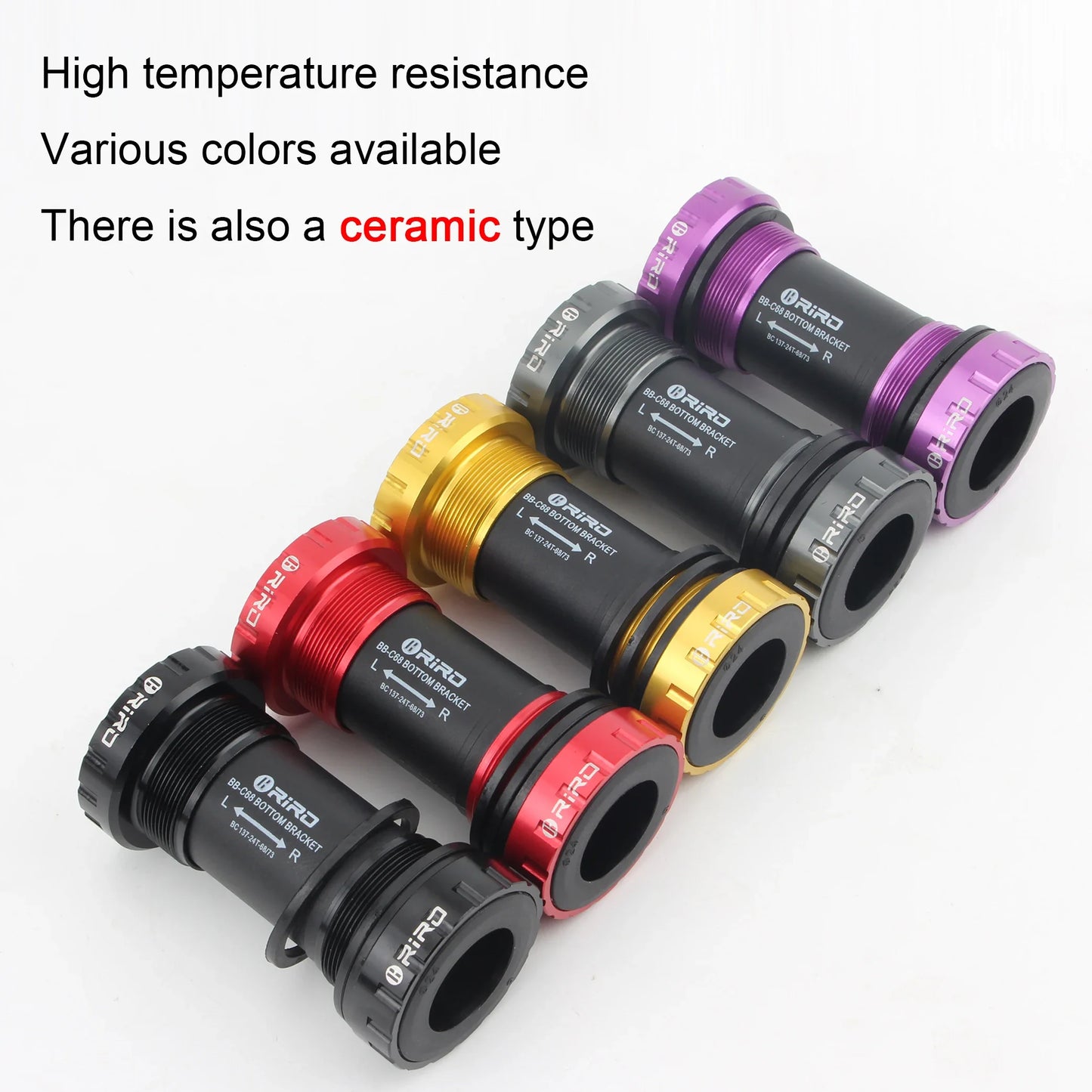 RIRO Bicycle Ceramic Bottom Bracket BB68/BB92 68/73MM Threaded BB MTB