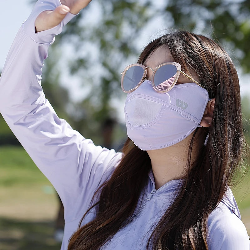 WEST BIKING Summer Ice Silk UV Protection Mask Breathable Outdoor